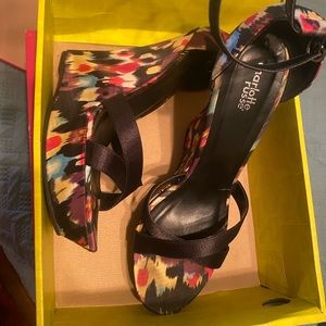 Size 10 colorful wedge heels
